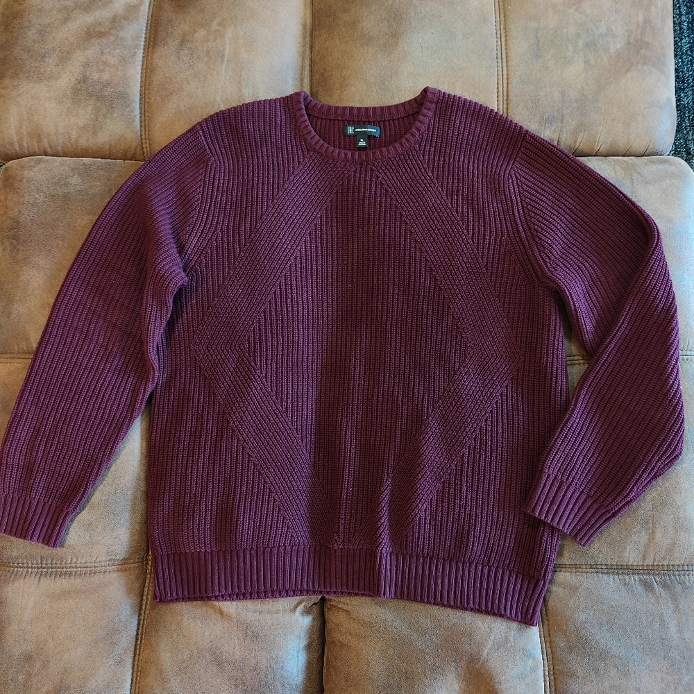 International Concepts XL Men's Burgundy Sweater